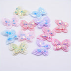 Sparkle Bow Appliqué Set 8PCS Glitter Craft Embellishments