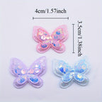 Sparkle Bow Appliqué Set 8PCS Glitter Craft Embellishments