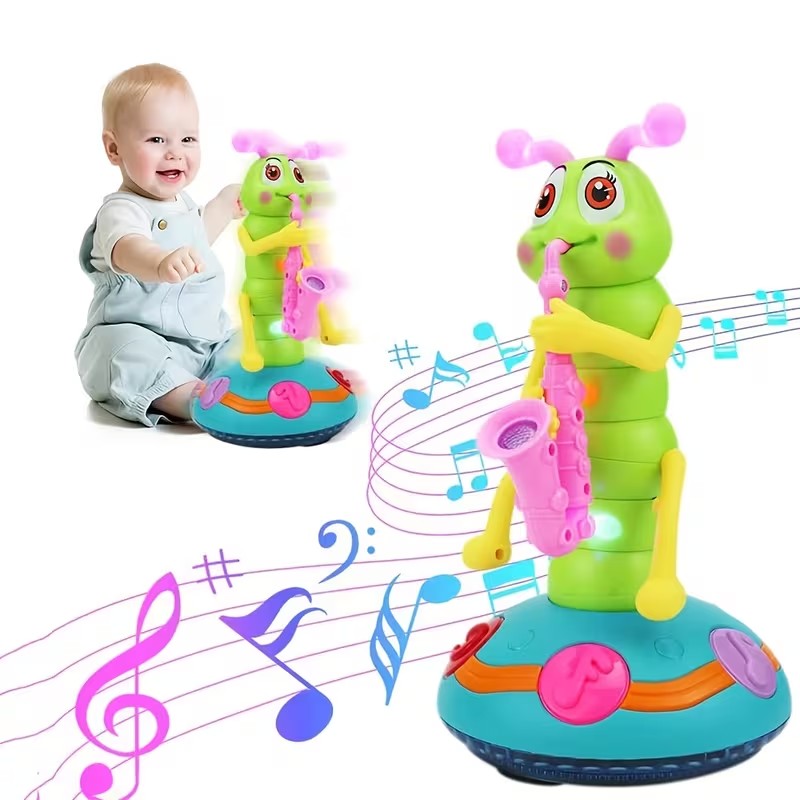 Dancing Caterpillar Saxophone Toy with Fun, Crazy Lights