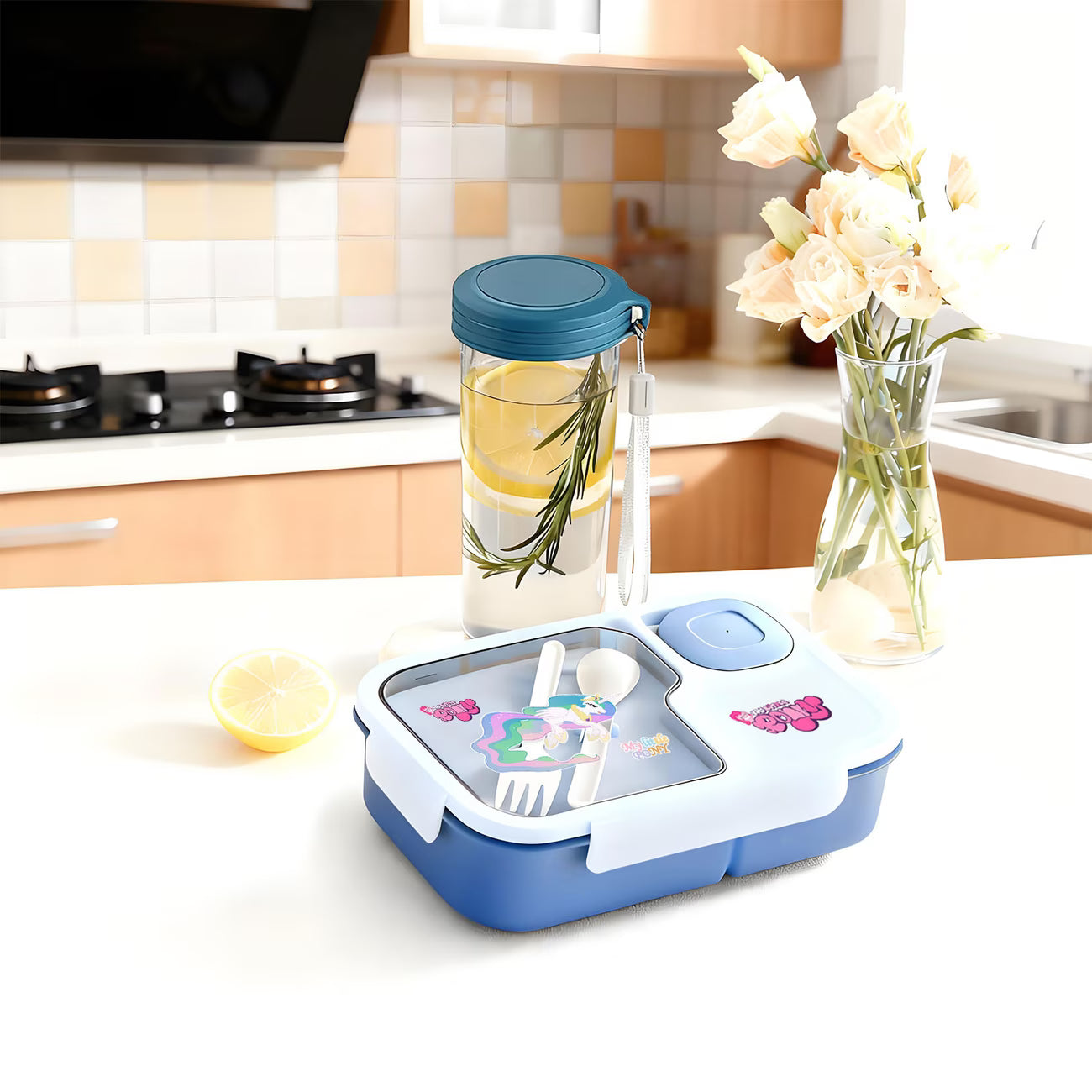 Kids Lunch Box with Bottle Set