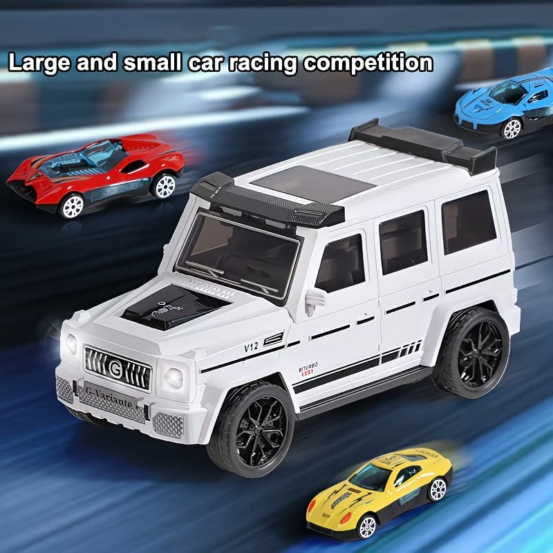 2 in 1 Transformable Track Truck Foldable Racing Track and Car Launcher Toy for Kids