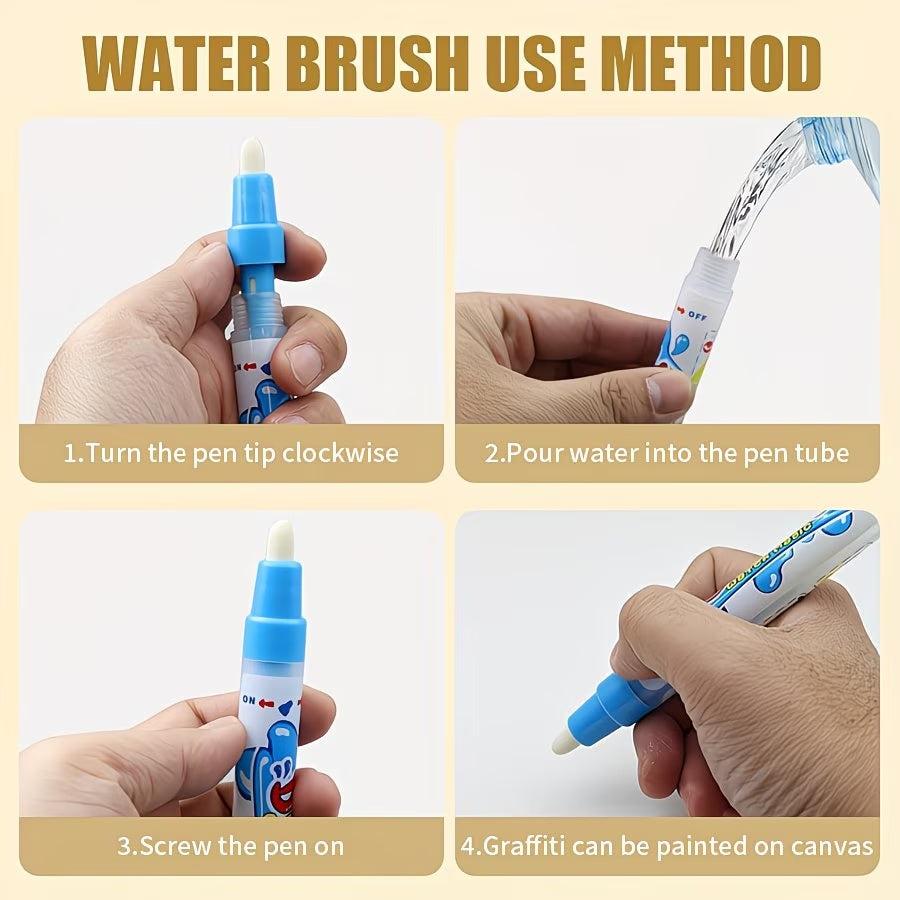 Magic Water Drawing Mat 🎨 | Reusable Mess-Free Painting Canvas for Kids