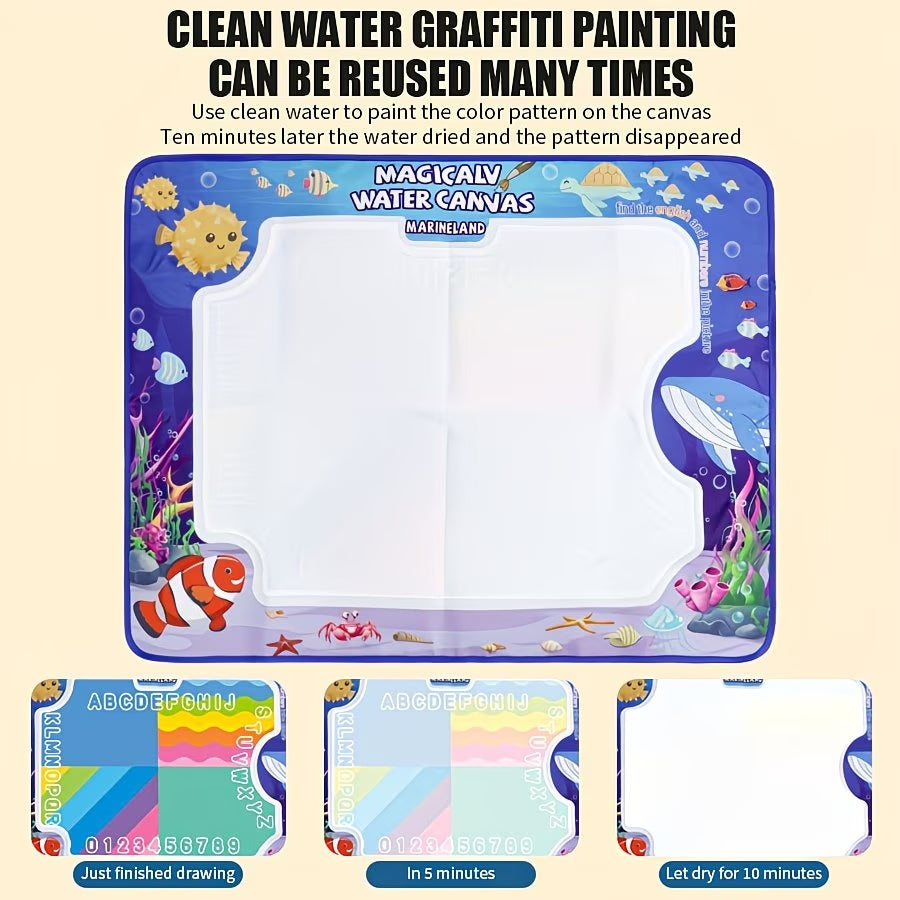 Magic Water Drawing Mat 🎨 | Reusable Mess-Free Painting Canvas for Kids