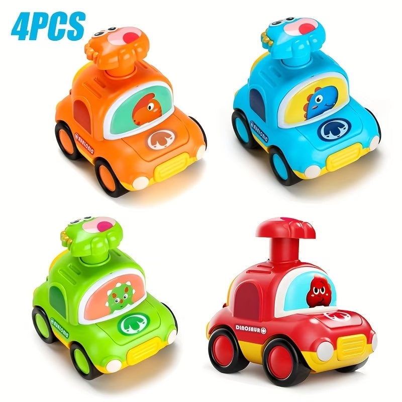 Dinosaur Pull-Back Racing Car 🦖 | No Battery Friction Toy for Kids (Taxi Style)
