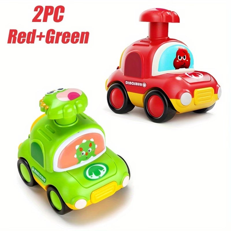 Dinosaur Pull-Back Racing Car 🦖 | No Battery Friction Toy for Kids (Taxi Style)