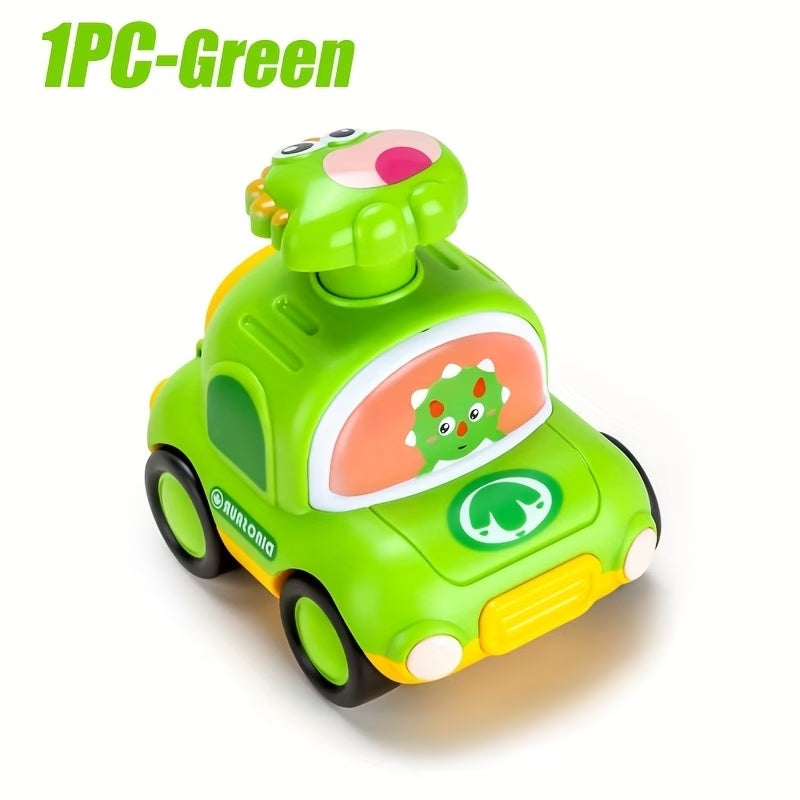 Dinosaur Pull-Back Racing Car 🦖 | No Battery Friction Toy for Kids (Taxi Style)