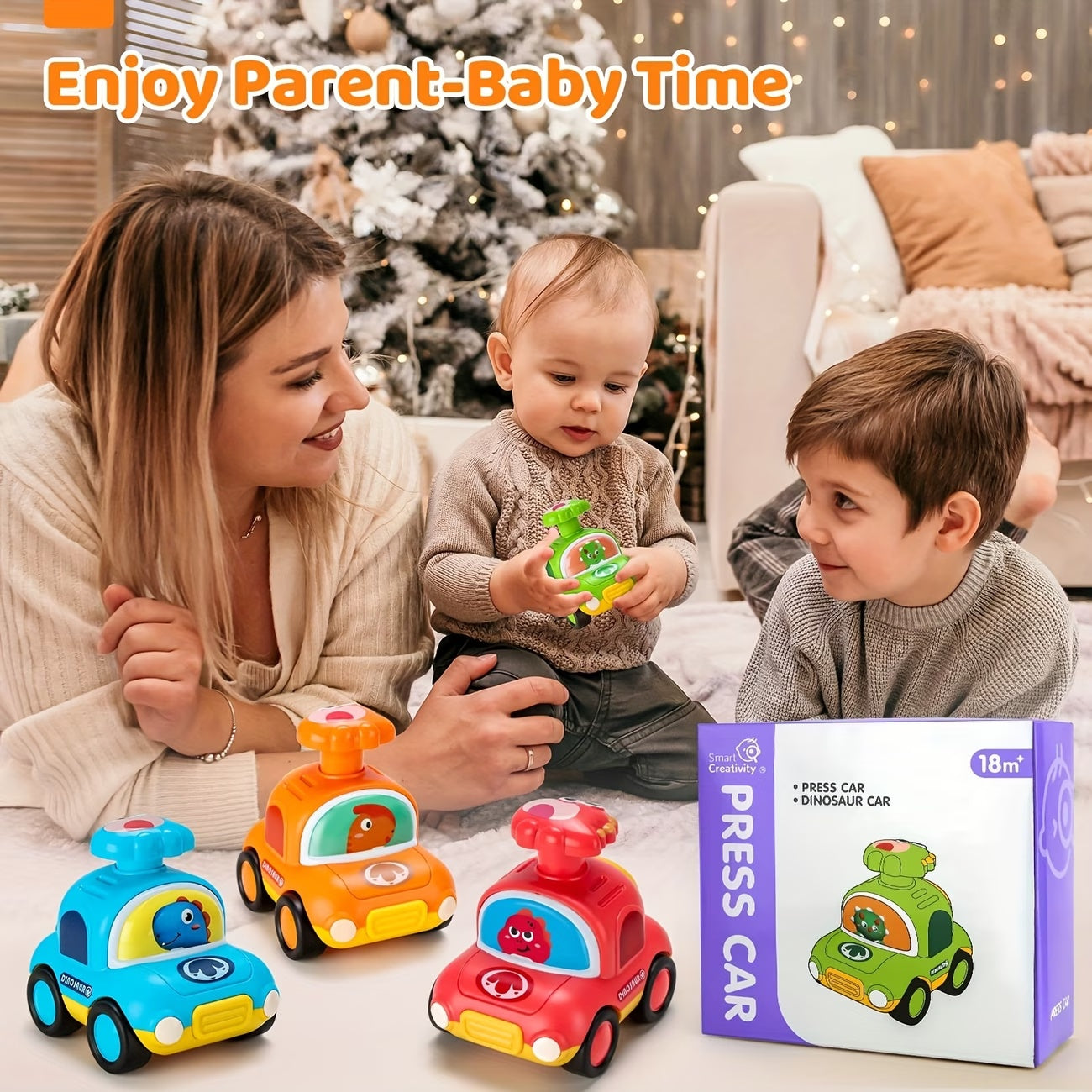 Dinosaur Pull-Back Racing Car 🦖 | No Battery Friction Toy for Kids (Taxi Style)