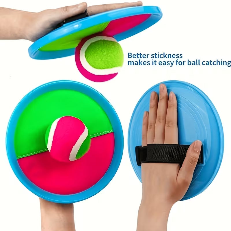 Outdoor Toss & Catch Game Set 🎯 | Sticky Ball Racket Toy for Kids (Garden, Beach & Party Play)