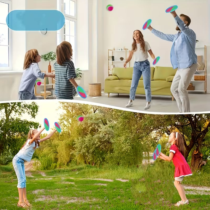 Outdoor Toss & Catch Game Set 🎯 | Sticky Ball Racket Toy for Kids (Garden, Beach & Party Play)