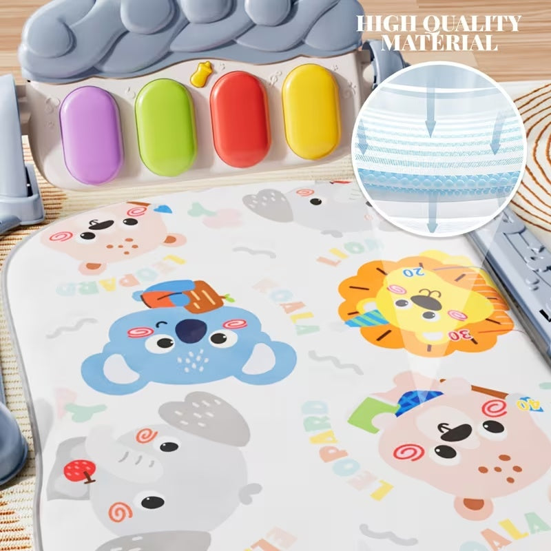 Baby Piano Play Mat with Toys & Music