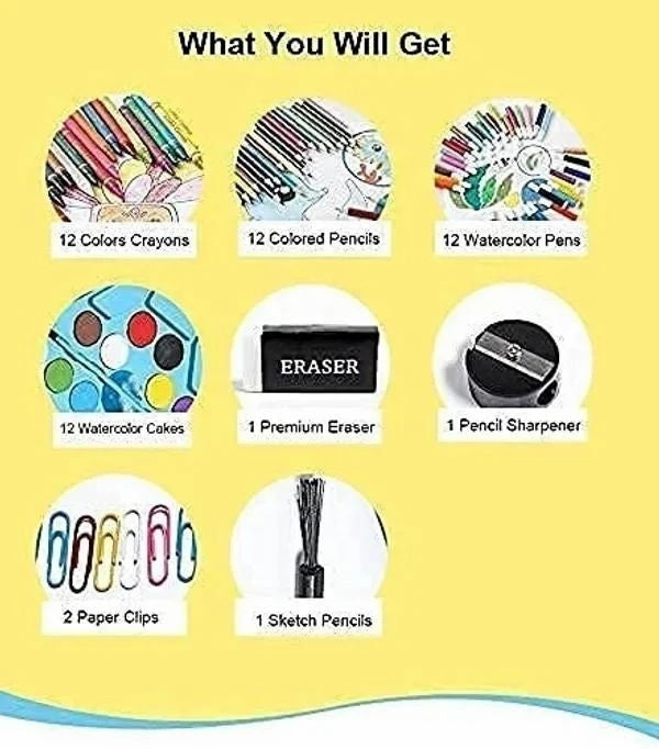 Kids Art Set – Complete Drawing & Coloring Kit