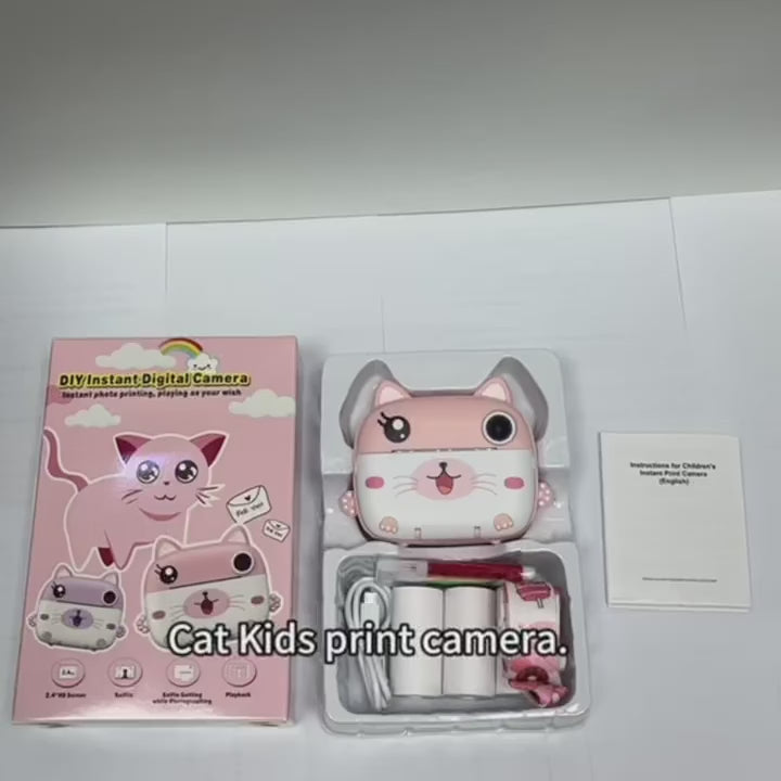 Kids Instant Print Camera with Dual Lens