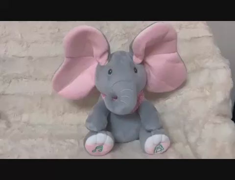 Musical Elephant Plush Toy – Soft Stuffed Animal with Light and Sound for Babies