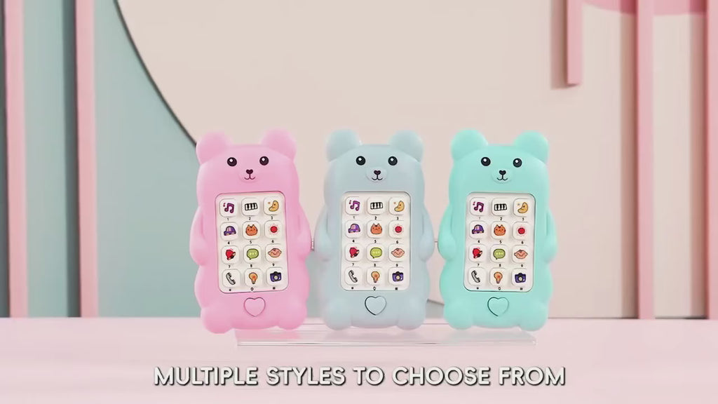 Cartoon Bear Toy Phone – Music & Light Toy
