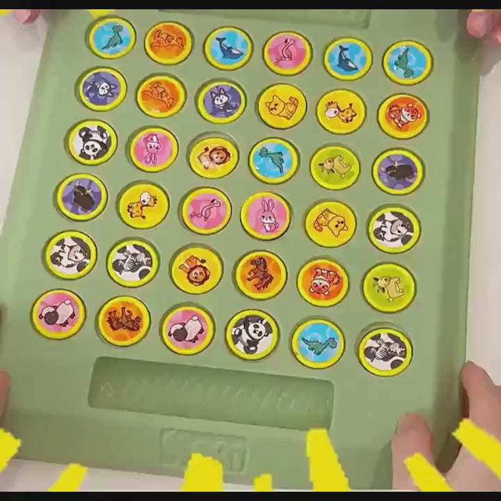36-Piece Flip Chess Memory Board Game – Fruit and Animal Themed Concentration Puzzle