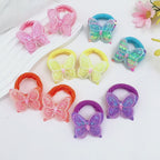 Butterfly Hair Ties for Girls – 8pcs Cute Elastic Bands, Soft & Colorful Hair Accessories