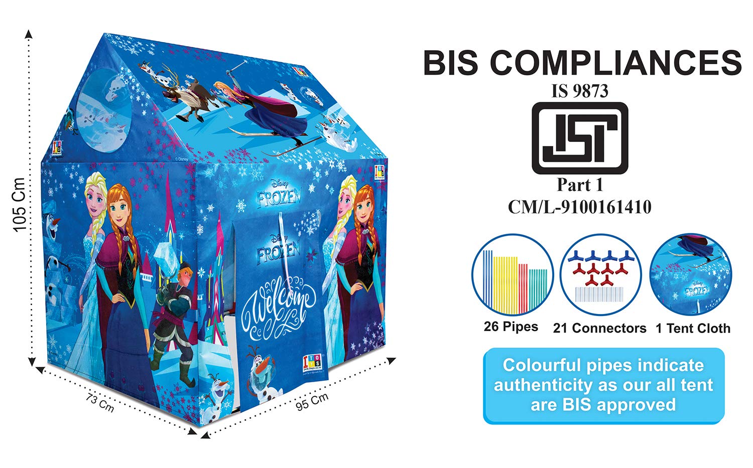 Princess Style Kids Play Tent House with Decorative Drapes