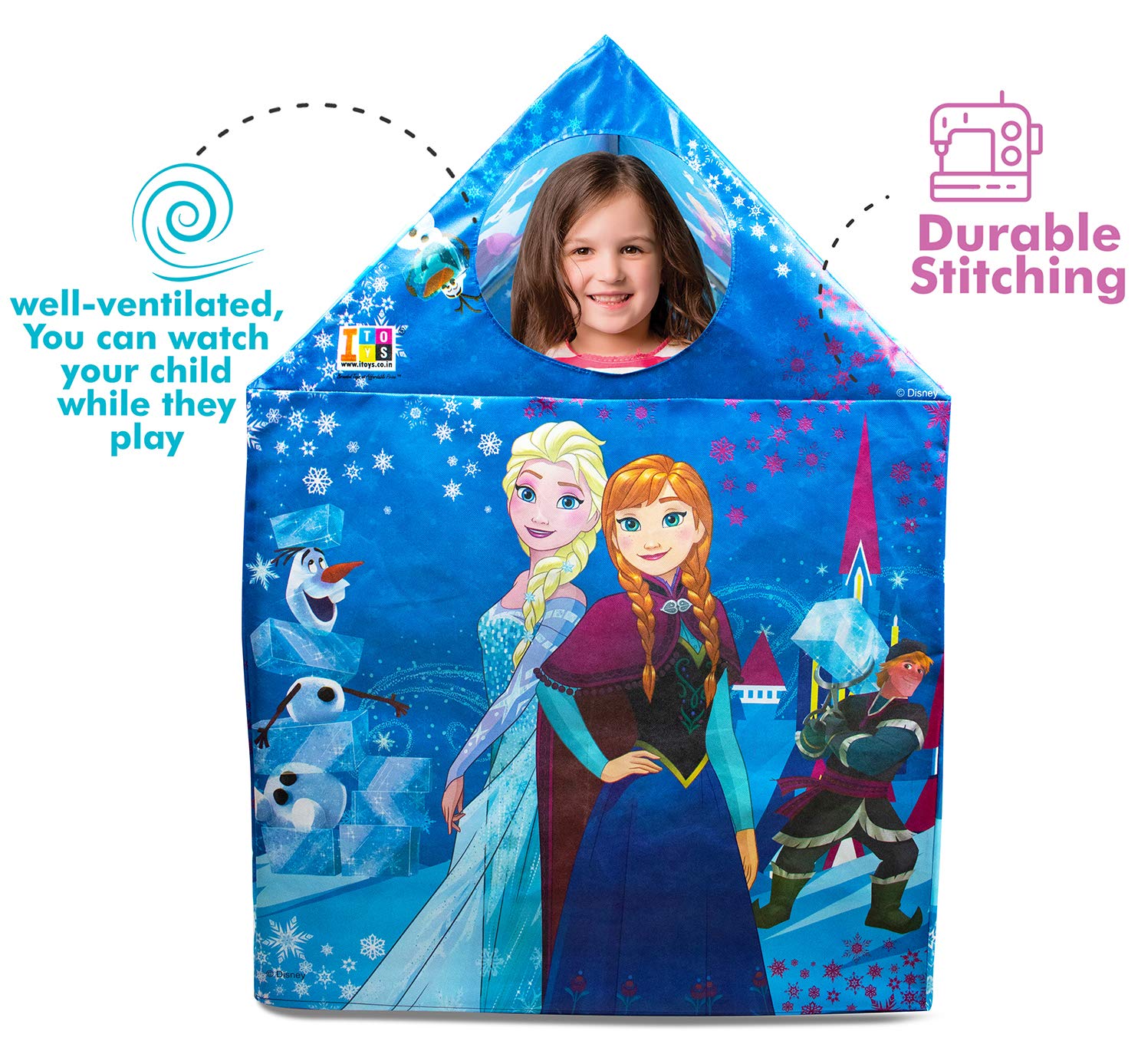 Princess Style Kids Play Tent House with Decorative Drapes